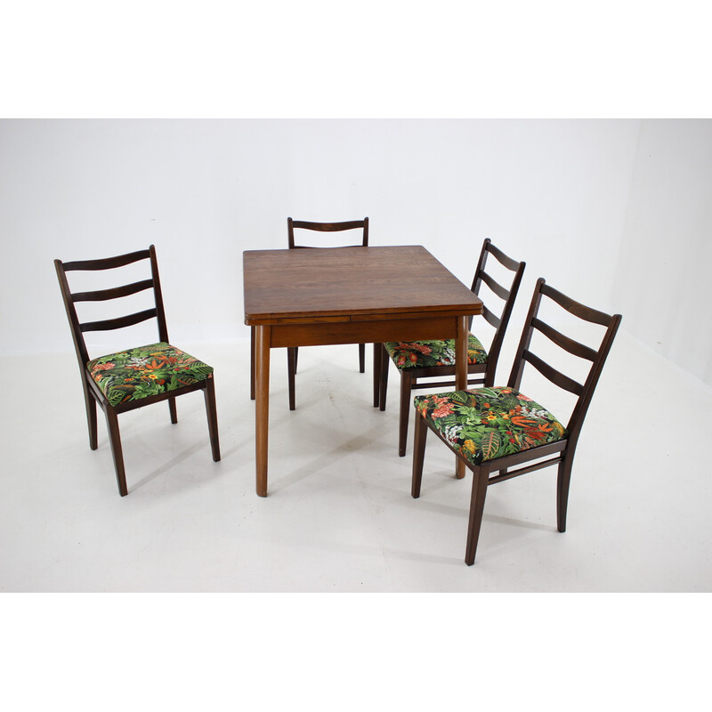 Vintage beech wood dining set for Jitona, Czechoslovakia 1950