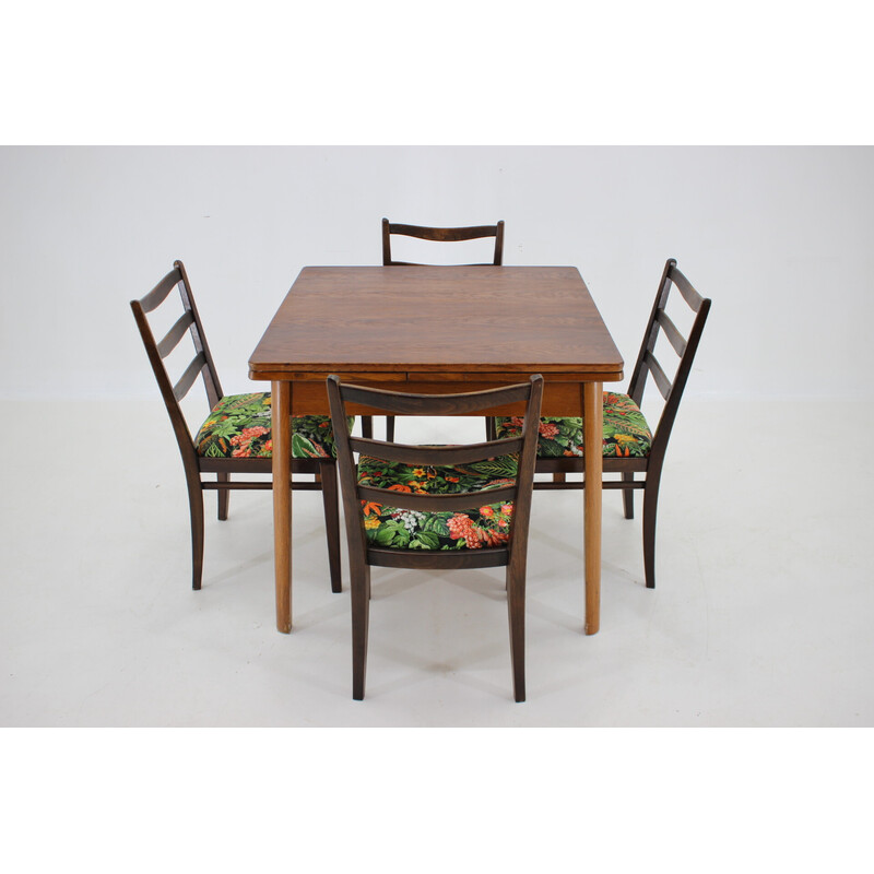 Vintage beech wood dining set for Jitona, Czechoslovakia 1950