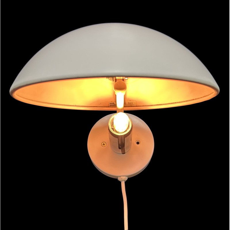 Lampada da parete vintage "PH Hat" in acciaio verniciato bianco di Poul Henningsen per Louis Poulsen, 1960