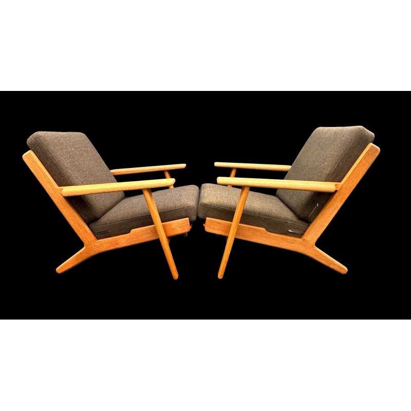 Pair of vintage GE290 armchairs by Hans Wegner for Getama