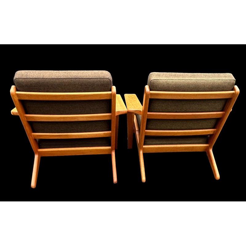 Pair of vintage GE290 armchairs by Hans Wegner for Getama