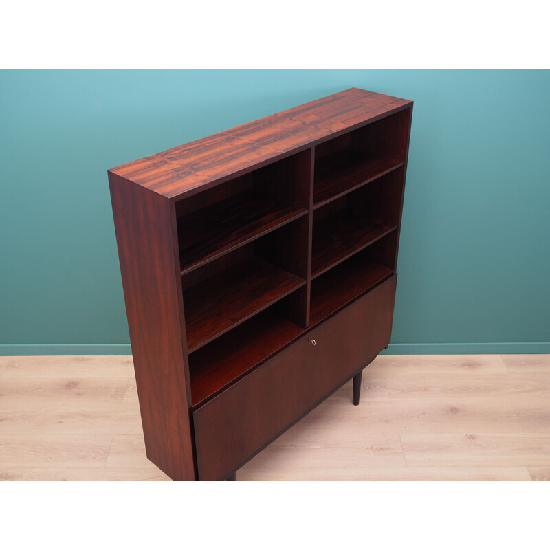 Vintage bookcase in rosewood veneer and wood by Omann Jun, Denmark 1970