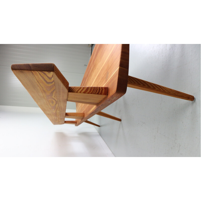 Vintage pine wood bench by Jacob Kielland Brandt for Christiansen, Denmark 1960