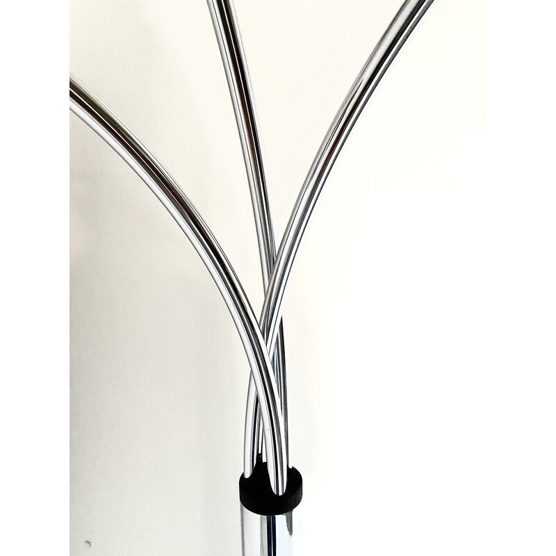 Vintage chrome steel floor lamp for Reggiani, Italy 1960