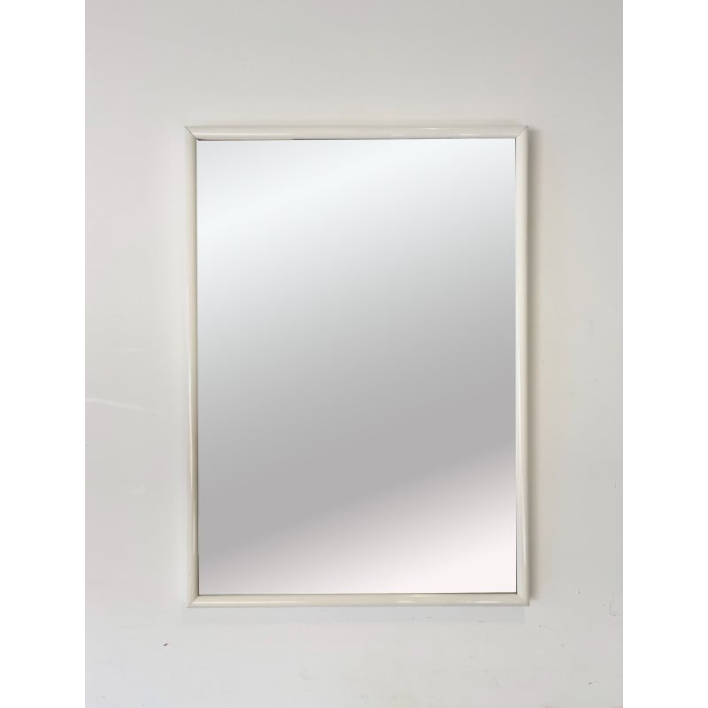 Vintage wooden frame wall mirror, 1980