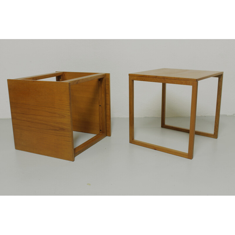 Ensemble de 3 tables gigognes cubes par Kai Kristiansen - 1960