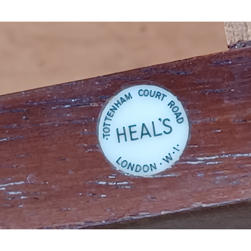Mueble de almacenamiento vintage de chapa de nogal para Heal's, Londres