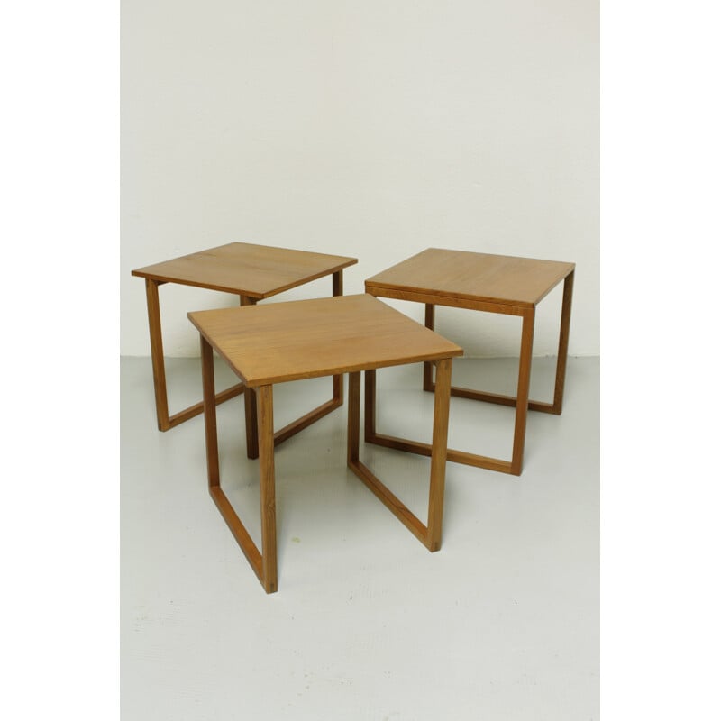 Ensemble de 3 tables gigognes cubes par Kai Kristiansen - 1960