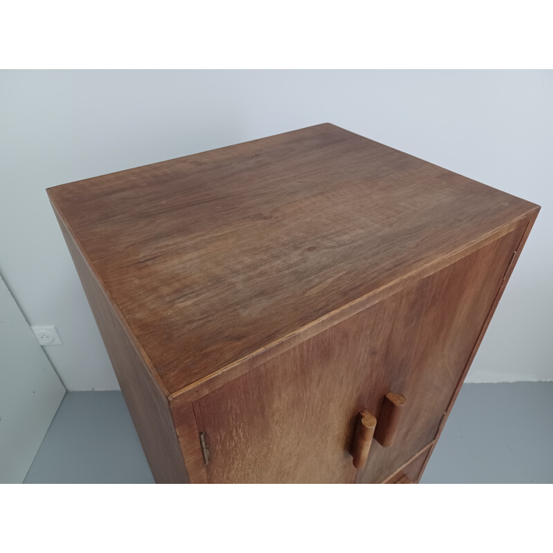 Vintage walnut veneer storage cabinet for Heal's, London