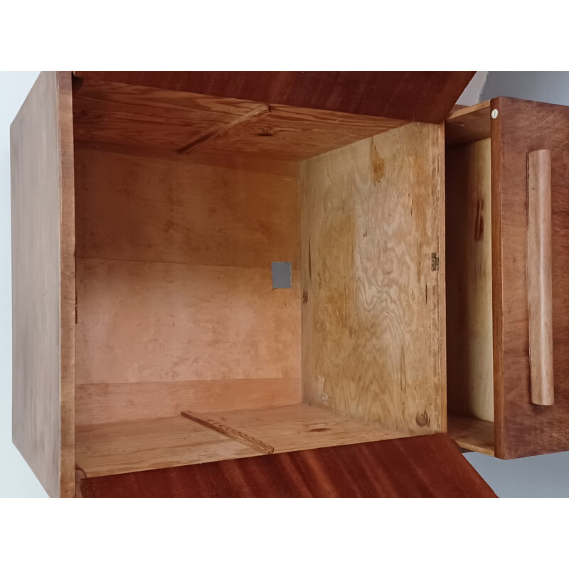 Vintage walnut veneer storage cabinet for Heal's, London
