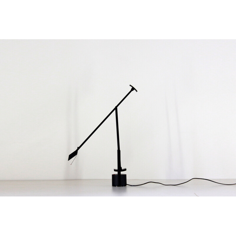 Vintage zwarte flexibele Tizio tafellamp van Richard Sapper voor Artemide, Italië 1970