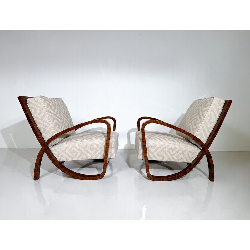Pair of vintage Art Deco armchairs