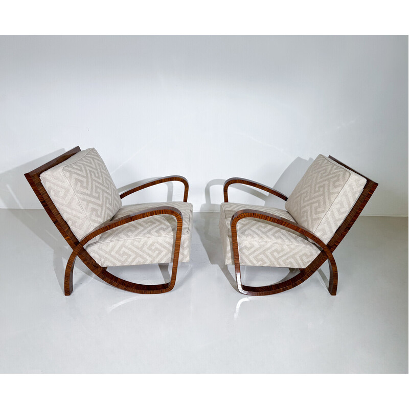 Pair of vintage Art Deco armchairs