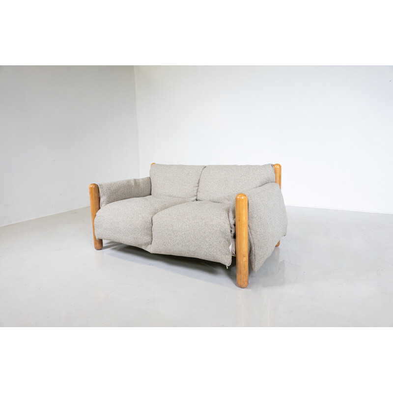 Vintage 2-seater sofa Gambadilegno by Enzo Mari for Driade, Italy 1974