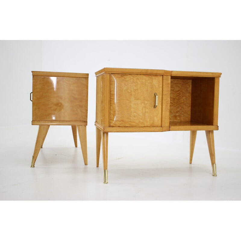 Pair of vintage bedside tables in glossy finish, Italy 1960