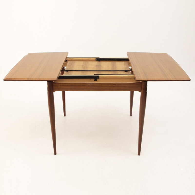 Table de salle à manger carrée italienne extensible - 1950