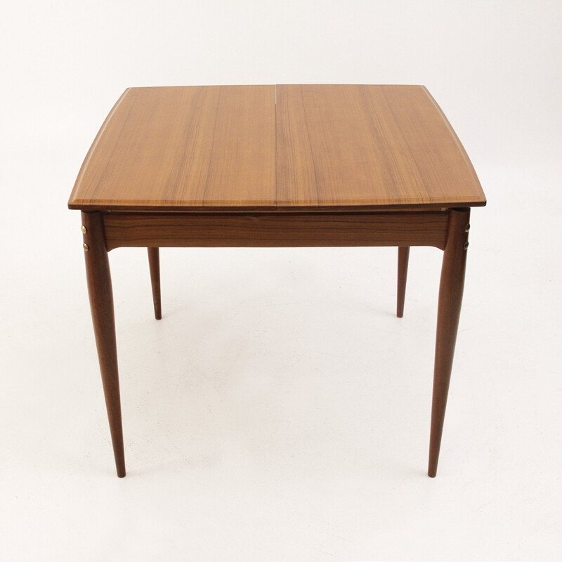 Table de salle à manger carrée italienne extensible - 1950