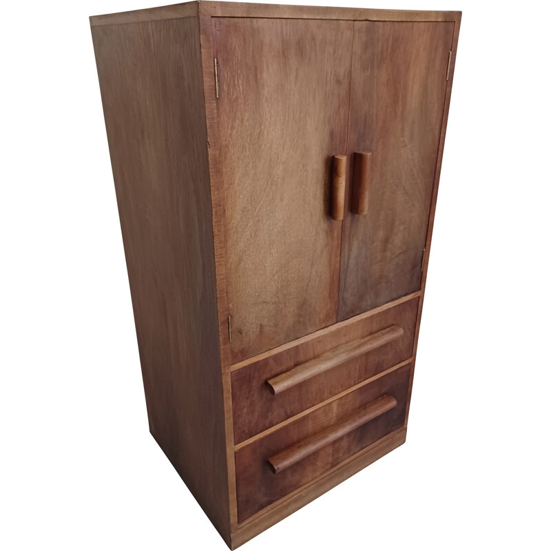 Vintage walnut veneer storage cabinet for Heal's, London