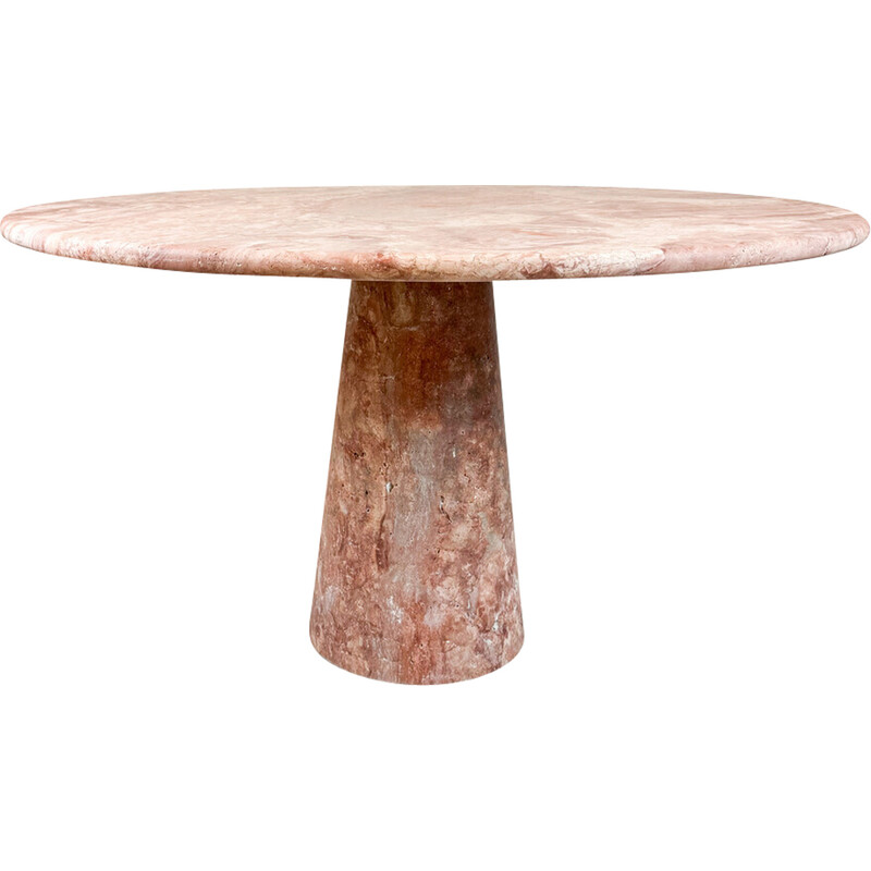 Vintage travertine pedestal table