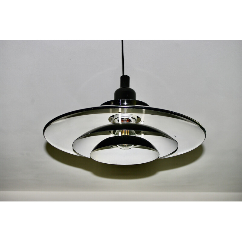 Vintage pendant lamp in lacquered steel, 1970