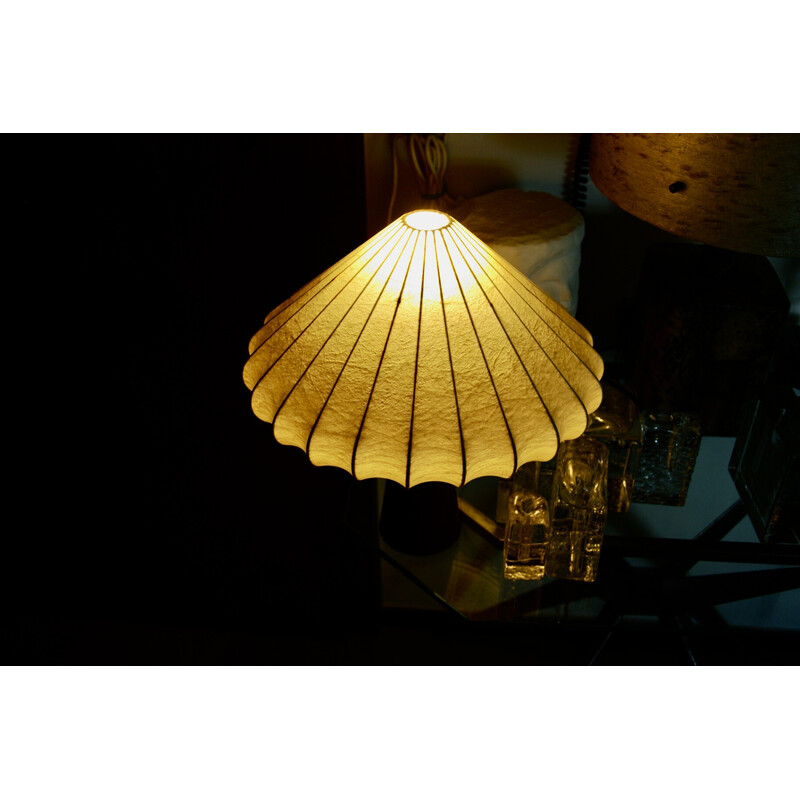 Vintage coconelamp in mahoniehout van Achille Castiglioni, Italië 1960