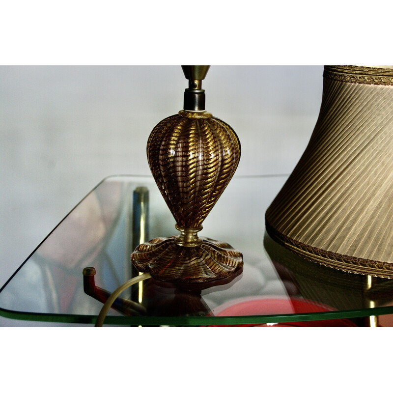 Lampe de table vintage pour Barovier et Toso, Italie 1960