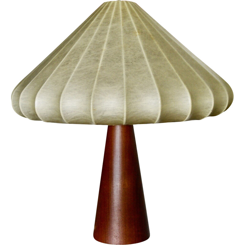 Vintage coconelamp in mahoniehout van Achille Castiglioni, Italië 1960