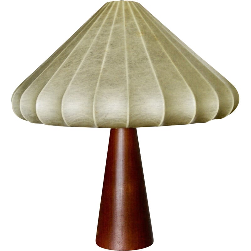 Vintage mahogany cocoon lamp by Achille Castiglioni, Italy 1960