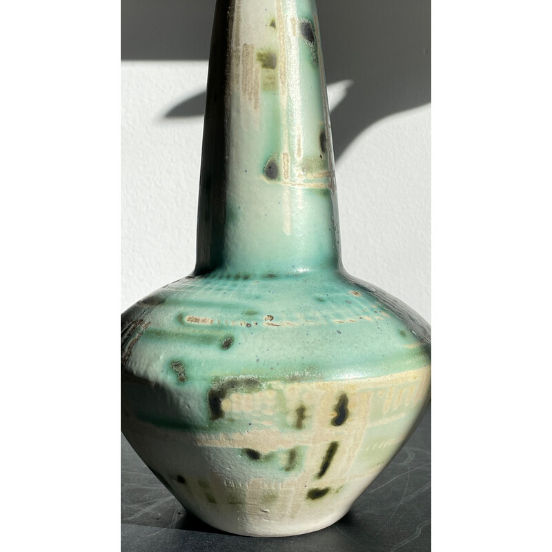 Vintage glazed ceramic vase, 1950