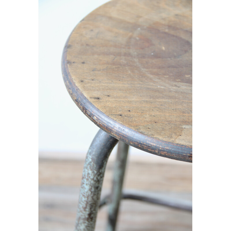 Mid-century industrial steel stool - 1960s