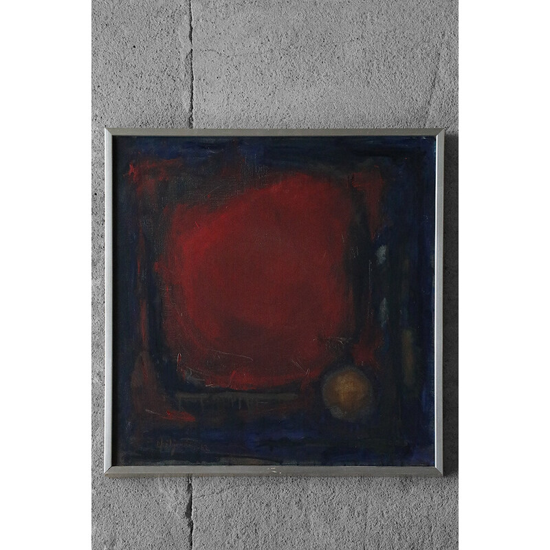 Vintage oil painting on canvas by Eke Bjerén, 1962