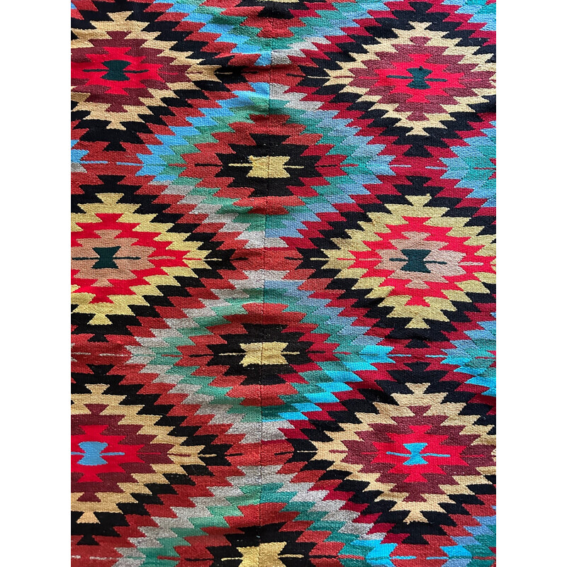 Tapis vintage kilim tissé a main, 1970