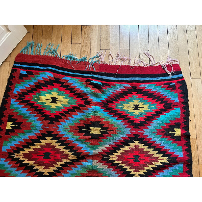 Vintage hand-woven kilim rug, 1970