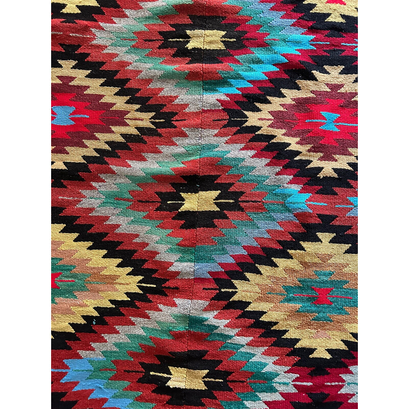 Vintage hand-woven kilim rug, 1970