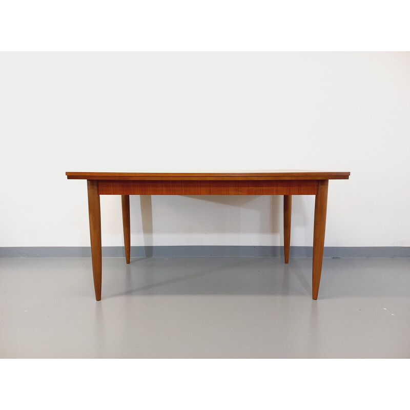Vintage teak dining table with extensions, 1950-1960