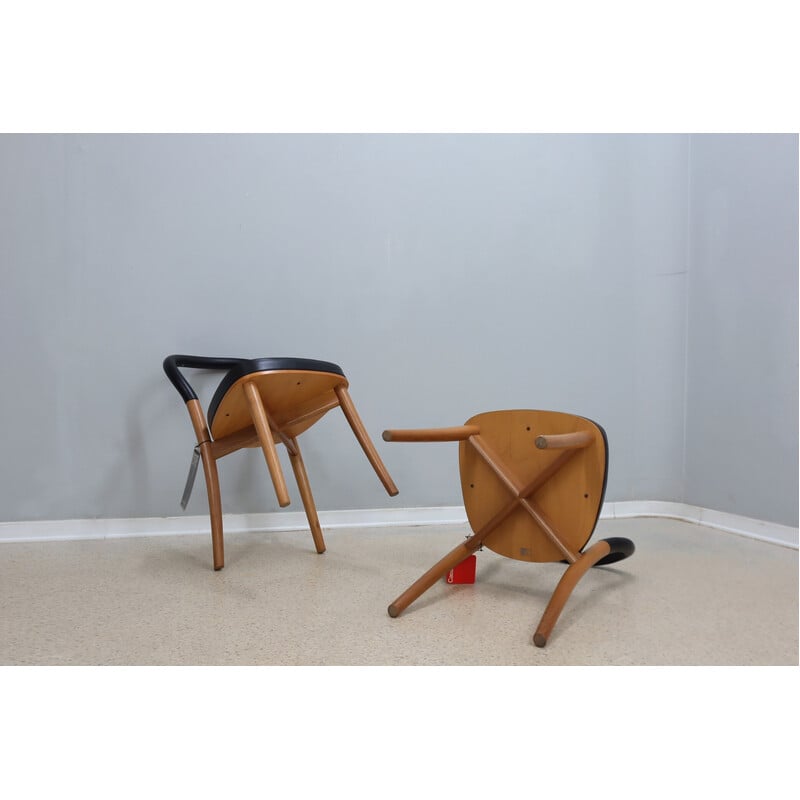 Pair of vintage "501 Göteborg" chairs by Gunnar Asplund for Cassina, 1983