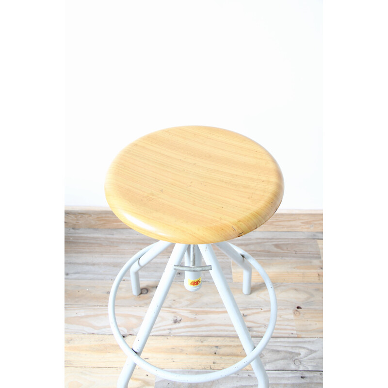 Tabouret industriel vintage de BAD - 1960