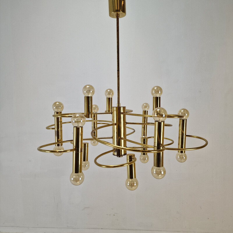 Lustre vintage de Gaetano Sciolari, Italie 1970