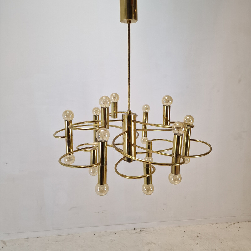 Vintage chandelier by Gaetano Sciolari, Italy 1970