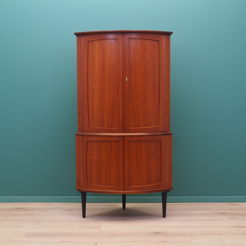 Vintage mahogany corner cabinet, Denmark 1970