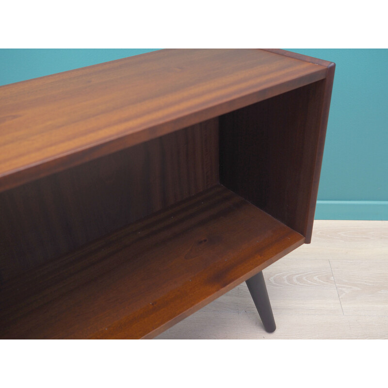 Vintage mahogany veneered bookcase,Denmark 1960