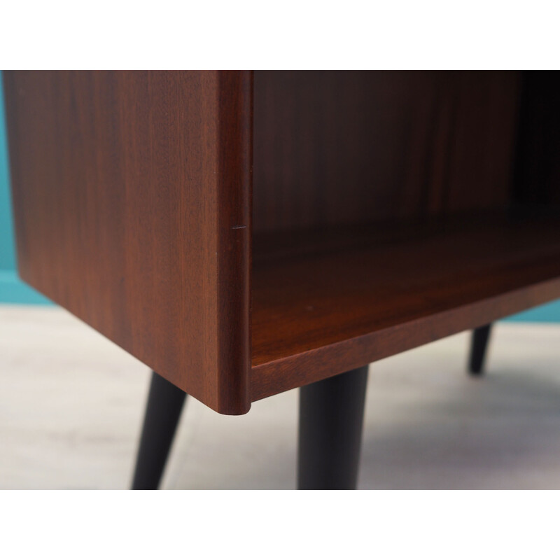 Vintage mahogany veneered bookcase,Denmark 1960