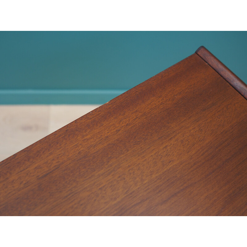 Vintage mahogany veneered bookcase,Denmark 1960