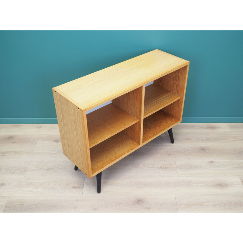 Vintage bookcase in ash veneer, Denmark 1970