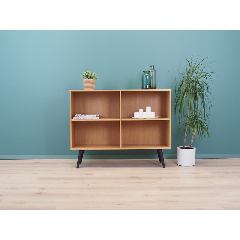 Vintage ash veneer bookcase by Système B8, Denmark 1970