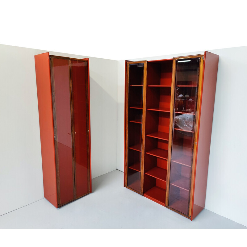 Vintage red Artona bookcase by Afra and Tobia Scarpa for Maxalto,1960