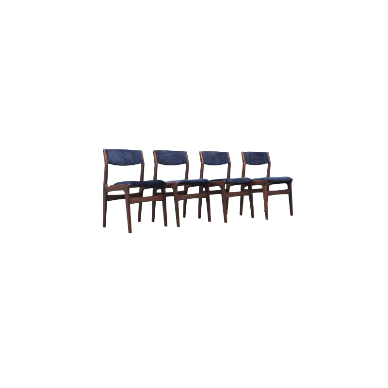 Set of 4 vintage oak chairs for Nova, Denmark 1970
