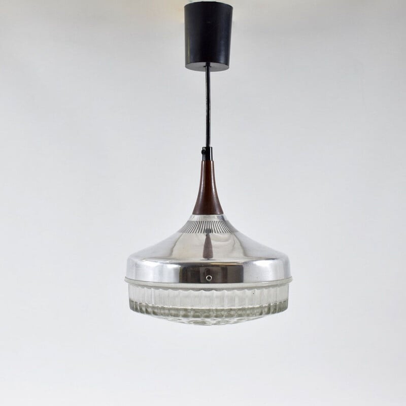 Vintage aluminium pendant lamp by Jo Hammerborg for Fog and Morup, 1960