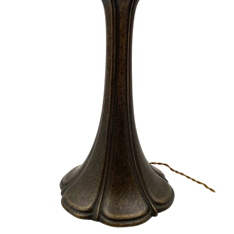 Lampada da tavolo vintage in bronzo, Francia 1930