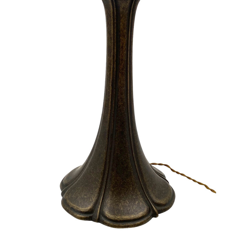 Vintage bronze table lamp, France 1930